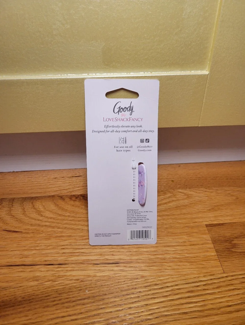 NWT Goody x LoveShackFancy Happy Thoughts Large Claw Clip Limited Ed Hibiscus